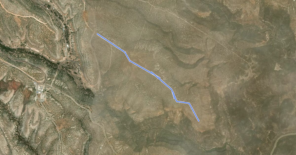 Маршрут Old Road Middle Fork Trail на спутниковом снимке