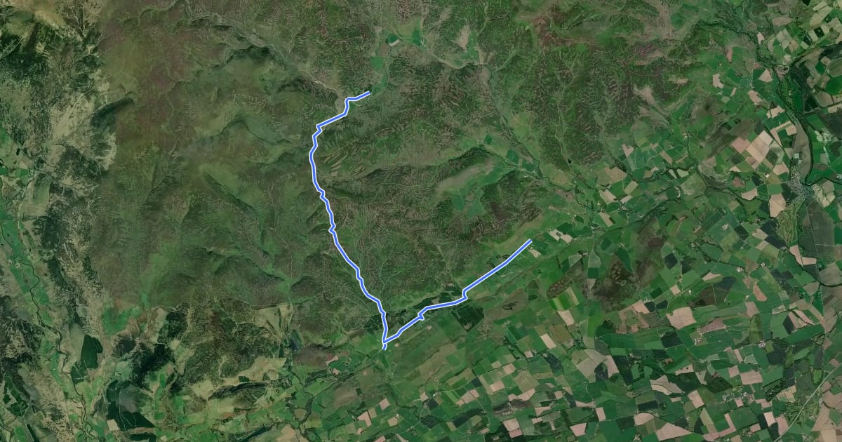 Маршрут Old Roads from Afflochie на спутниковом снимке