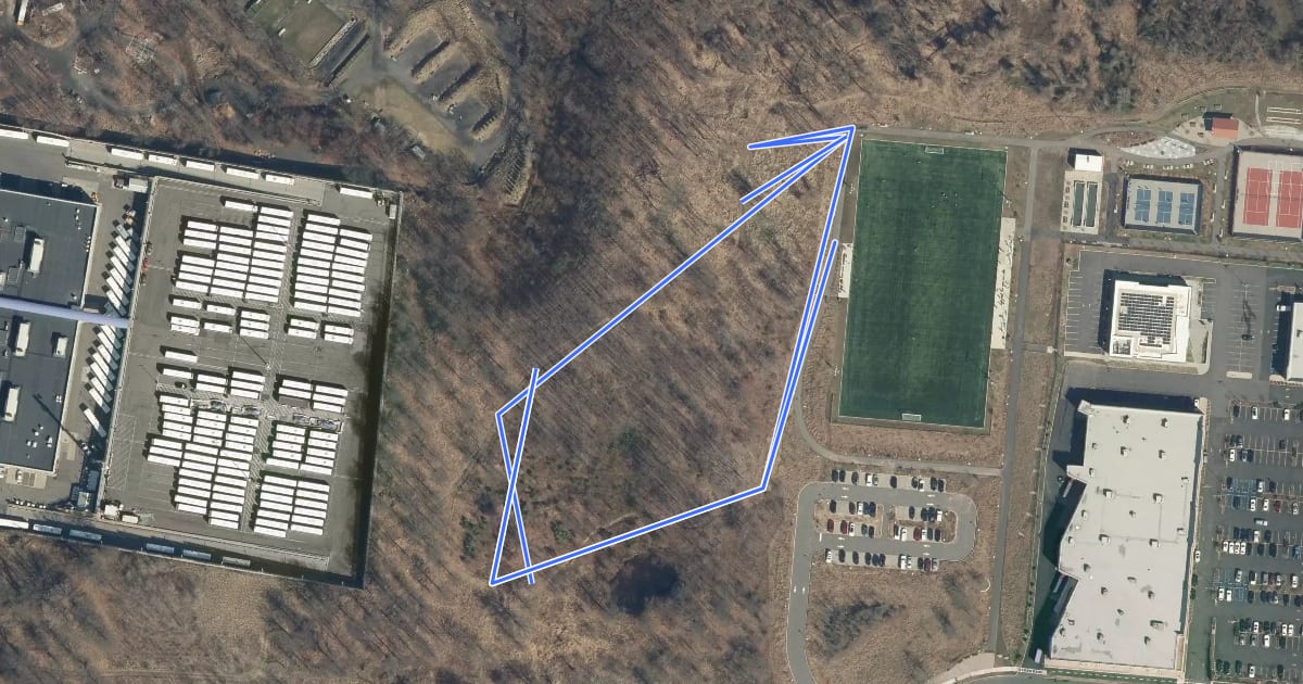 Маршрут Old Sandy Ground Trail на спутниковом снимке