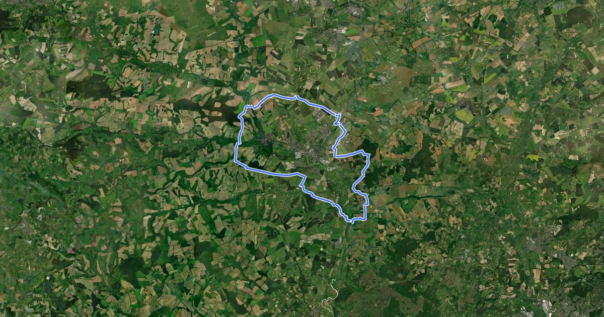 Маршрут Old Sarum Way на спутниковом снимке