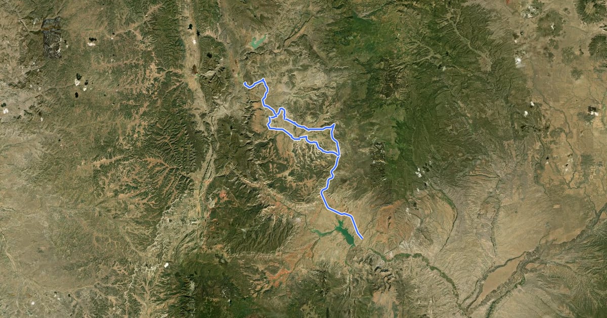 Маршрут Old Spanish Trail - Northern Route - Abiquiu Lake to El Vado на спутниковом снимке
