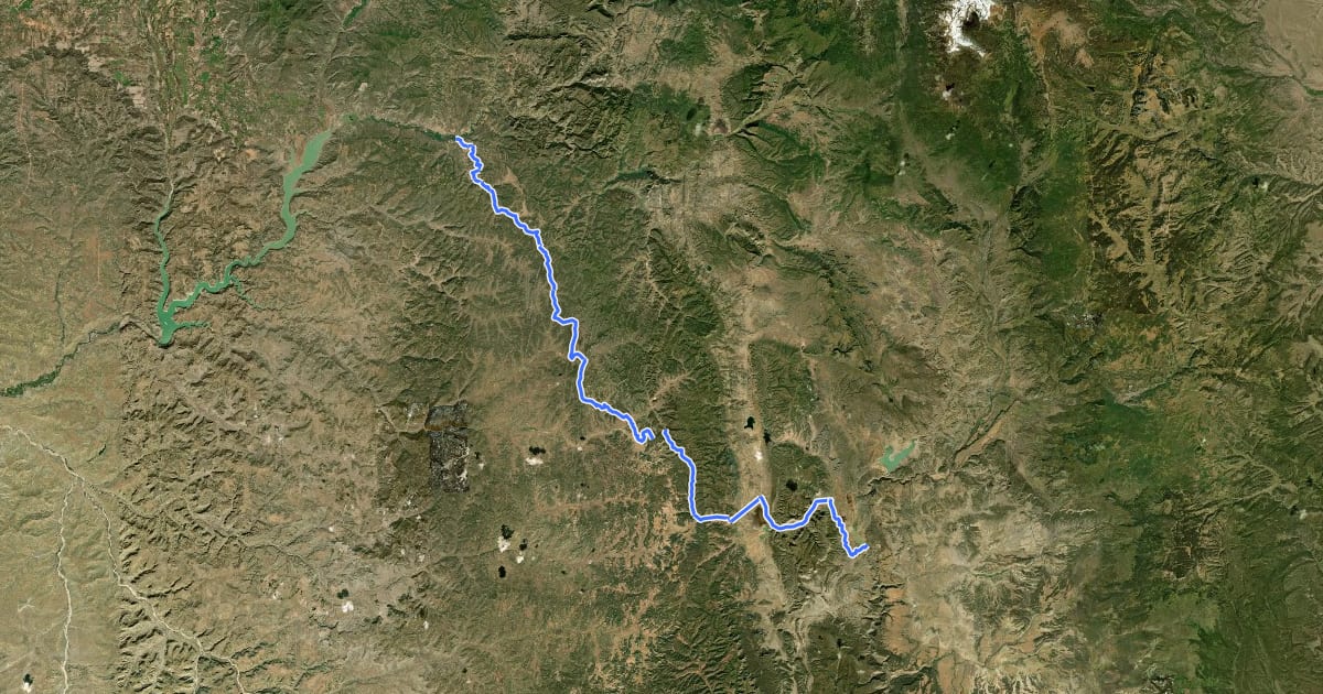 Маршрут Old Spanish Trail - Northern Route - El Vado to Carracas на спутниковом снимке