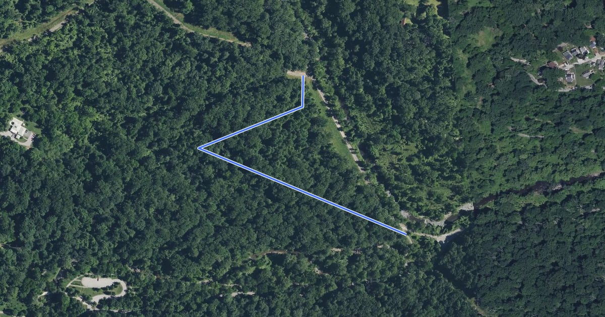 Маршрут Old Spring Trail на спутниковом снимке