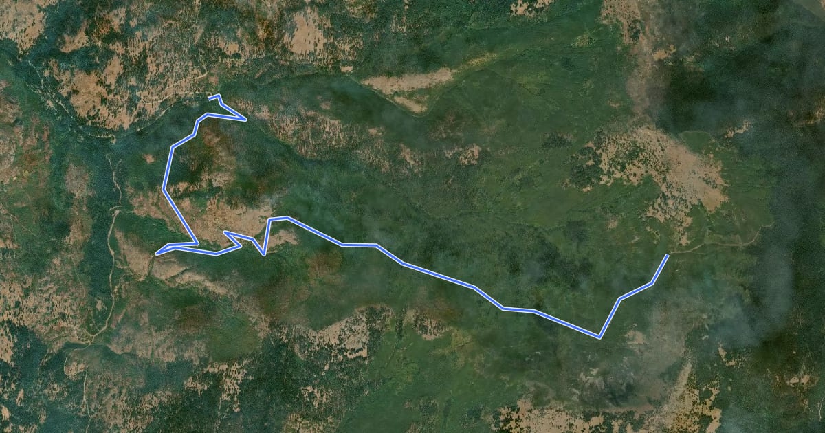 Маршрут Old Stage Trail на спутниковом снимке