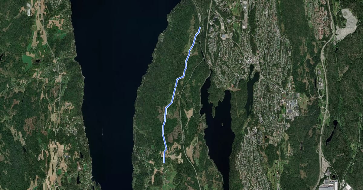 Маршрут Oldtidsveien over Hvitebjørn og Svartskog (tur) на спутниковом снимке