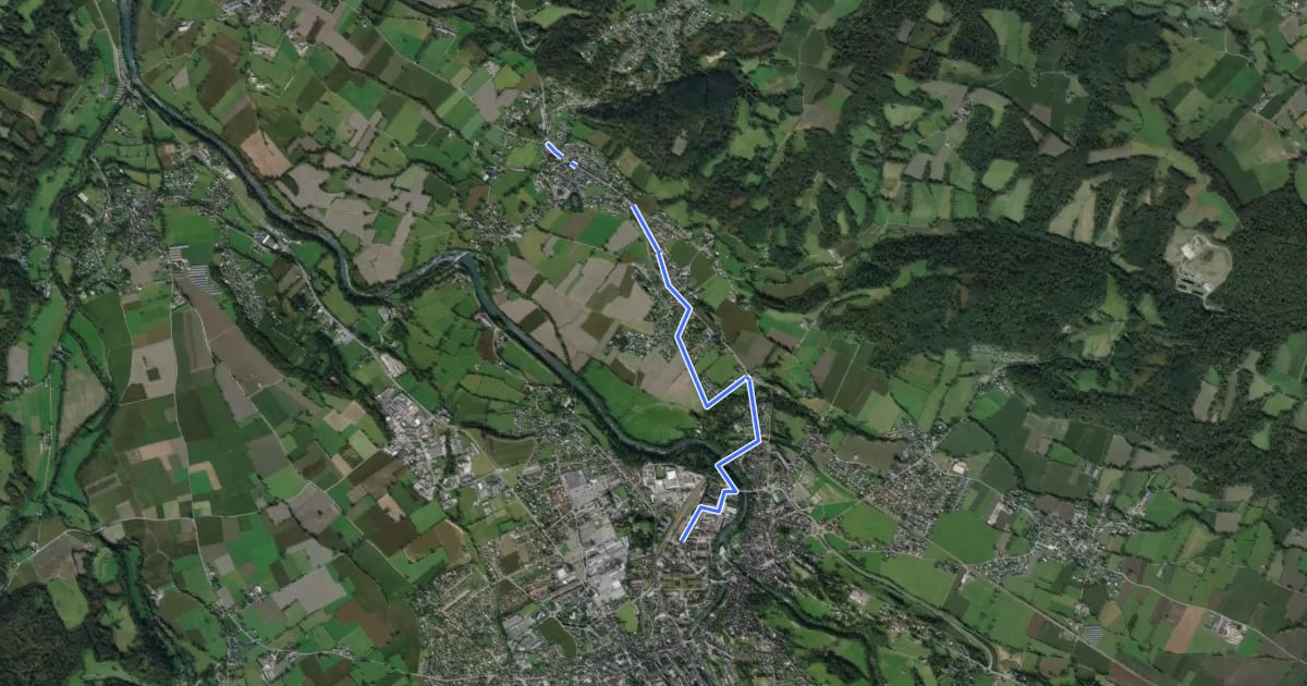 Маршрут Oloron - Gare <> Ledeuix - Mairie на спутниковом снимке