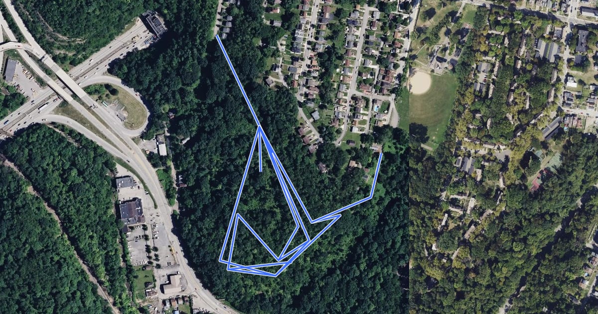 Маршрут Olympia Park Hike на спутниковом снимке