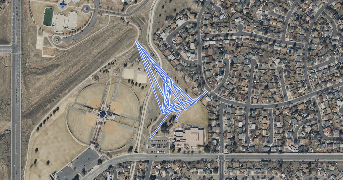 Маршрут Olympic Park Internal Trail на спутниковом снимке