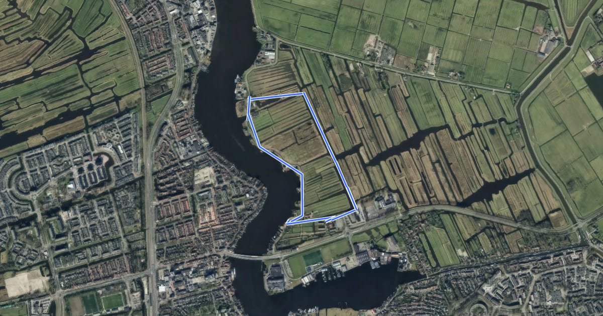 Маршрут Ommetje Zaanse Schans на спутниковом снимке