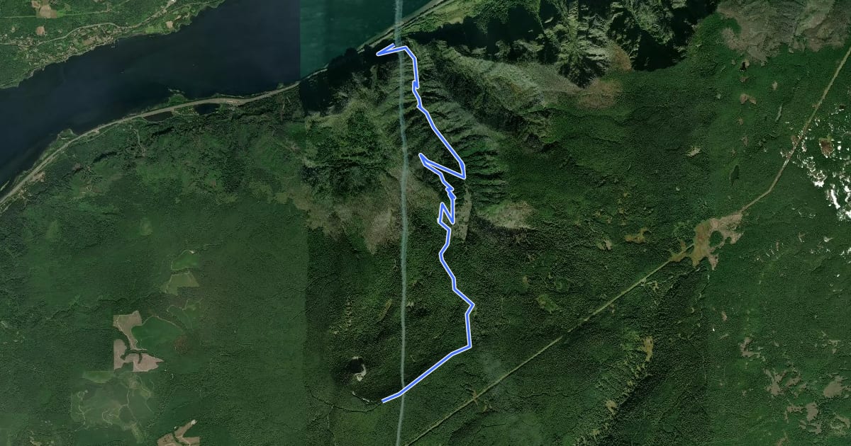Маршрут Oneonta Trail на спутниковом снимке