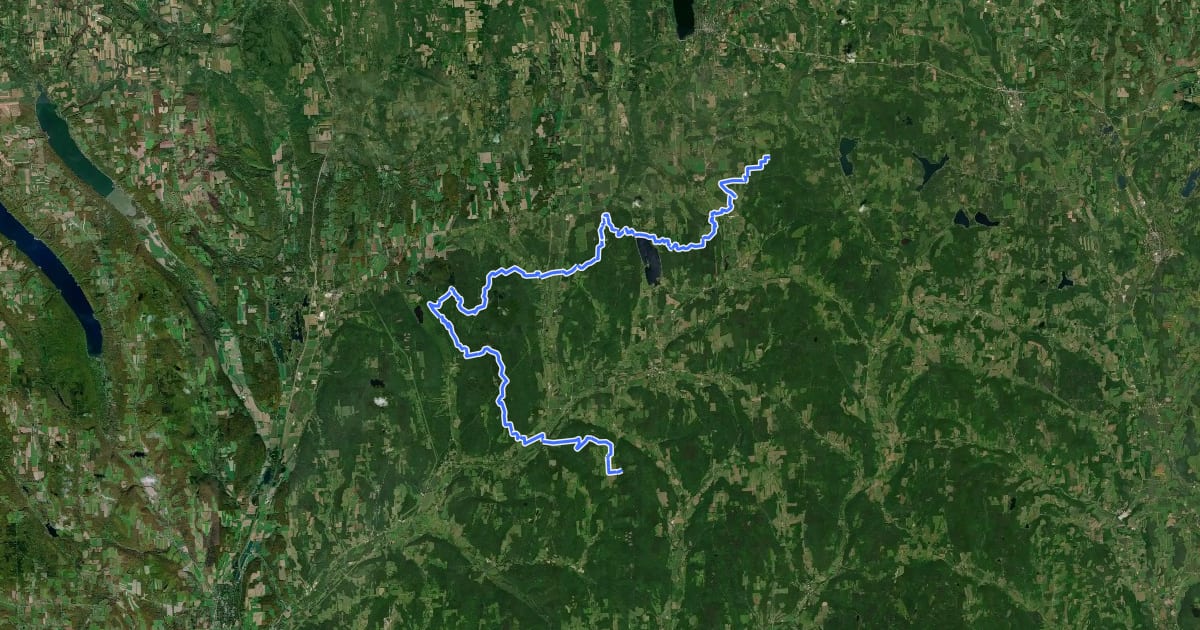 Маршрут Onondaga Trail на спутниковом снимке