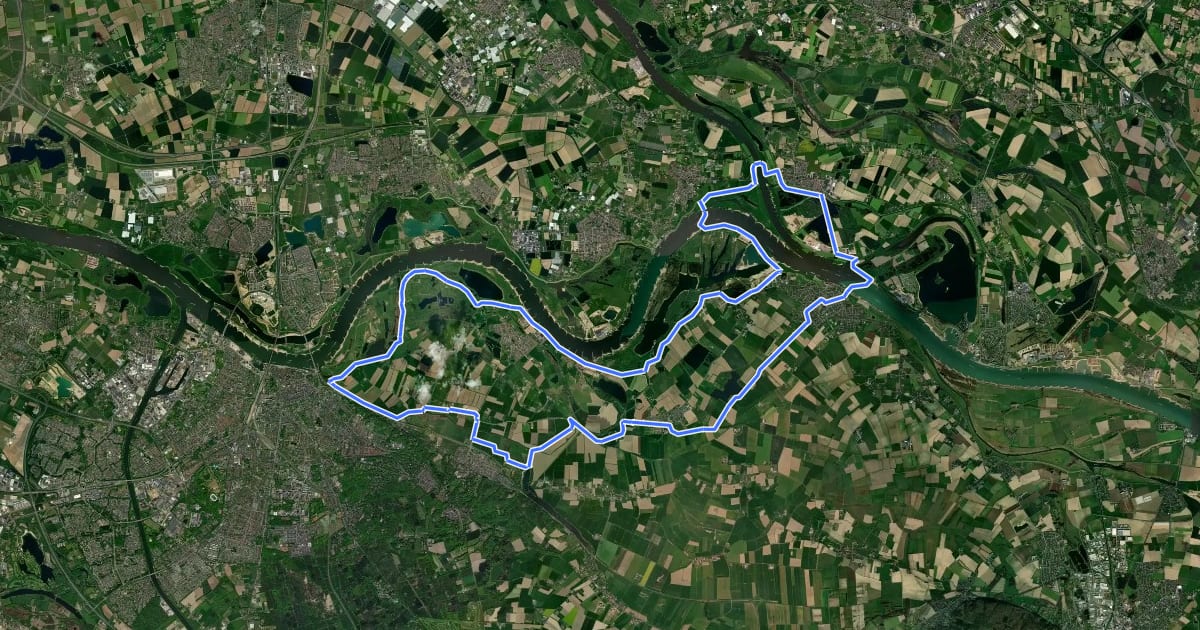 Маршрут Ooijenroute на спутниковом снимке
