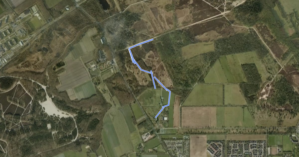 Маршрут Oorlogsroute на спутниковом снимке