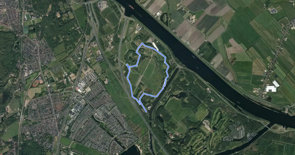 Маршрут Oostbroekroute на спутниковом снимке