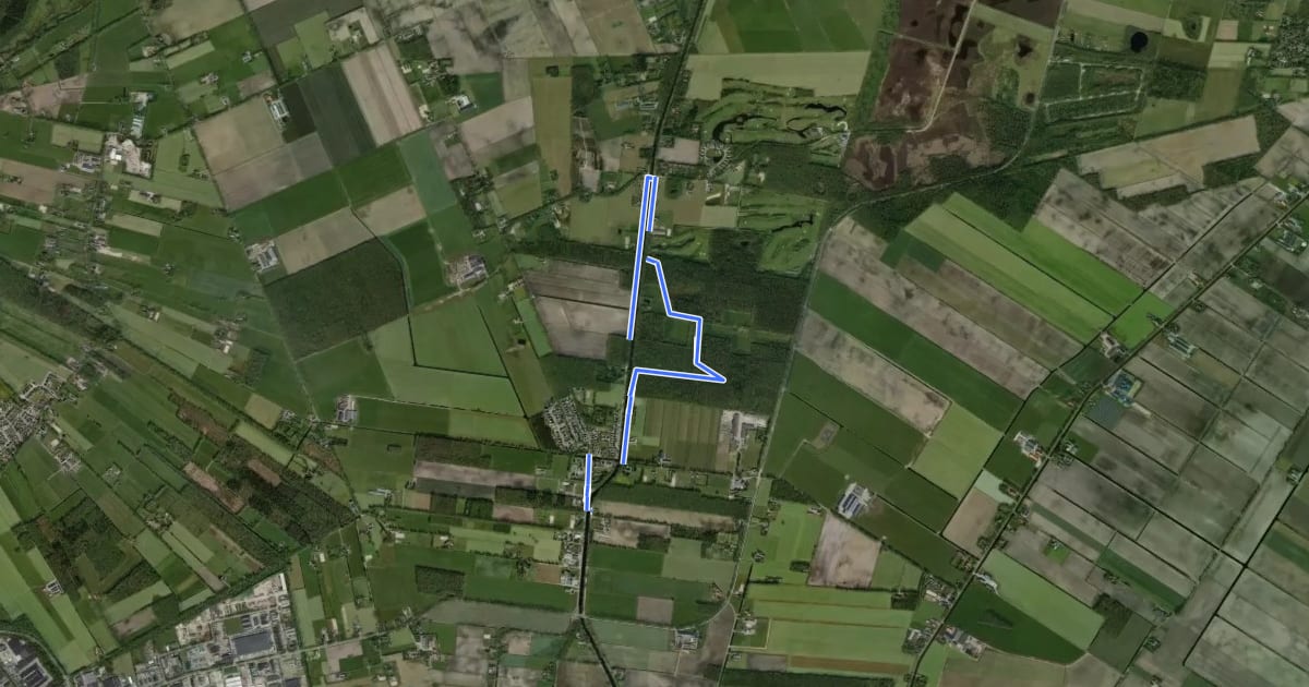 Маршрут Oostelijke route на спутниковом снимке