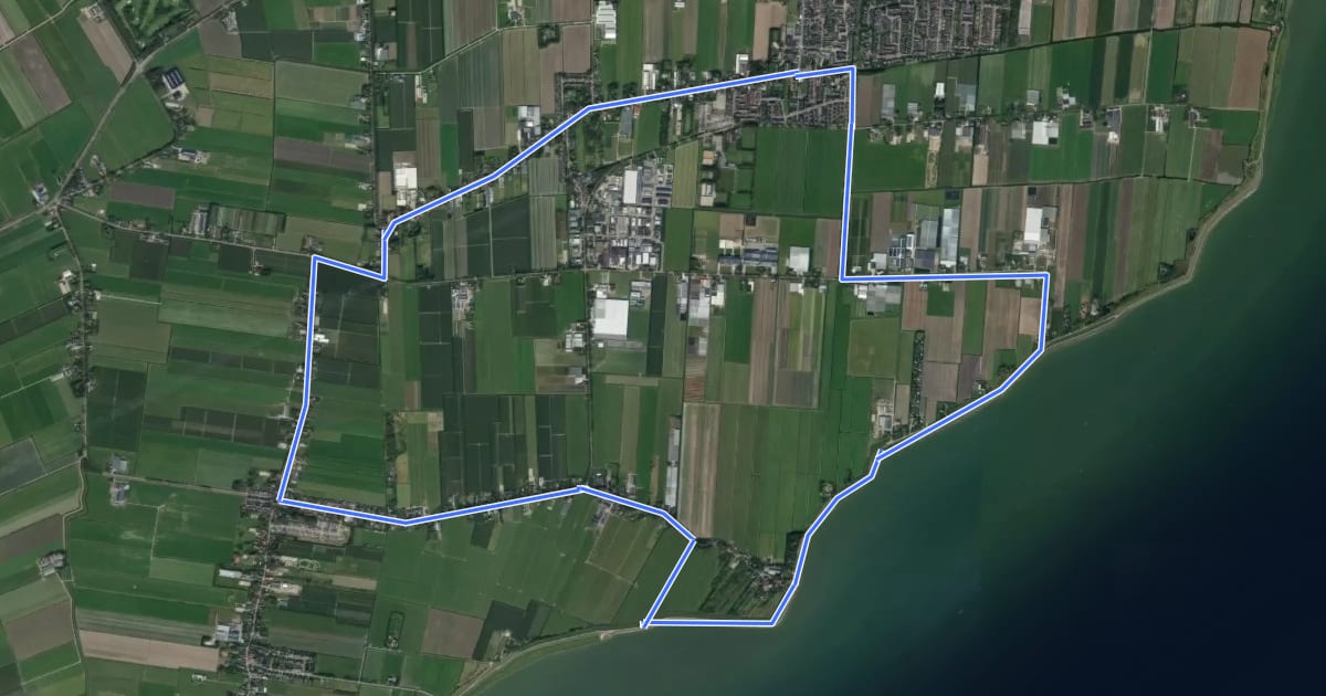 Маршрут Oosterleekroute на спутниковом снимке