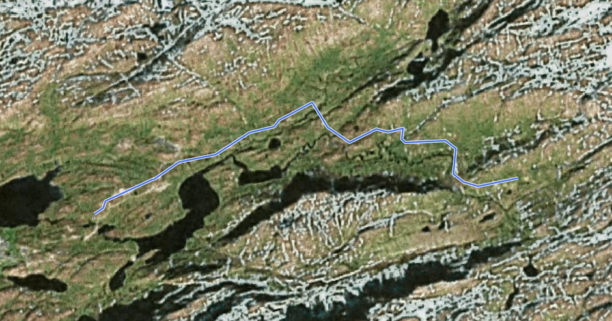 Маршрут Oqummiannguaq Trail на спутниковом снимке