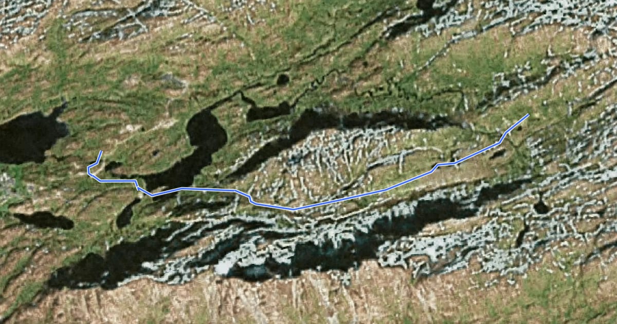Маршрут Oqummiannguaq Trail Return на спутниковом снимке