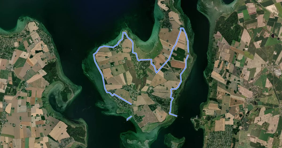 Маршрут Orø на спутниковом снимке