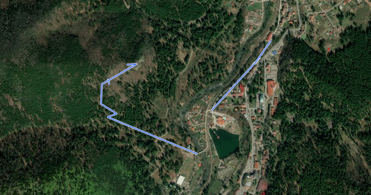 Маршрут oraș Băile Tușnad - Piatra Șoimilor на спутниковом снимке