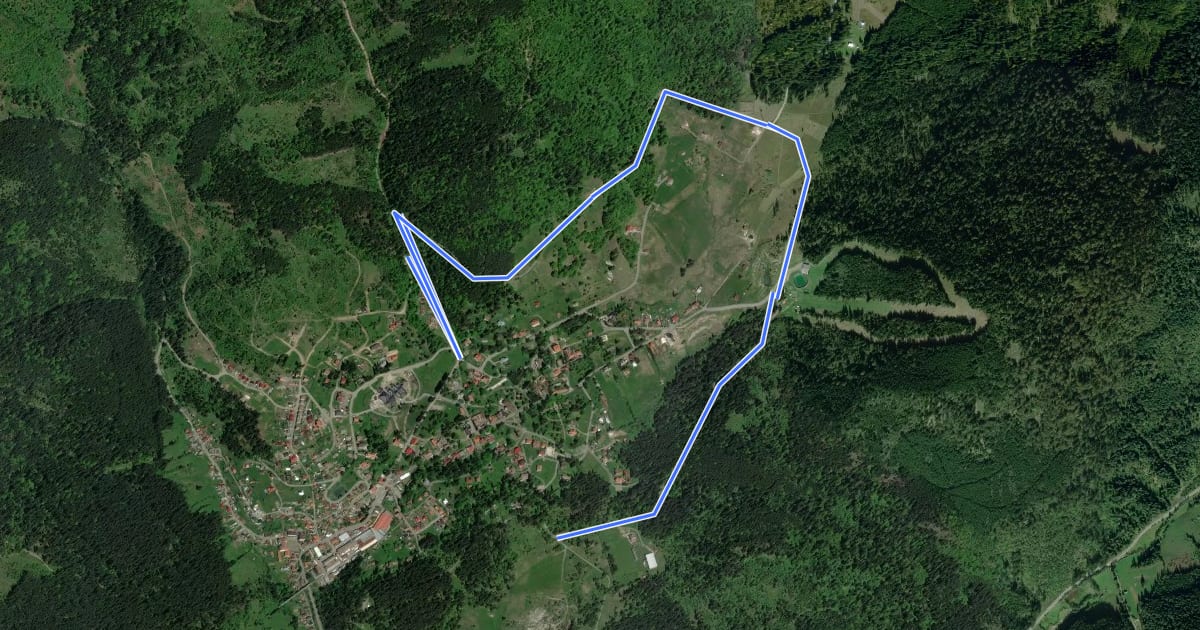 Маршрут oraș Borsec - Baia de Soare - oraș Borsec на спутниковом снимке