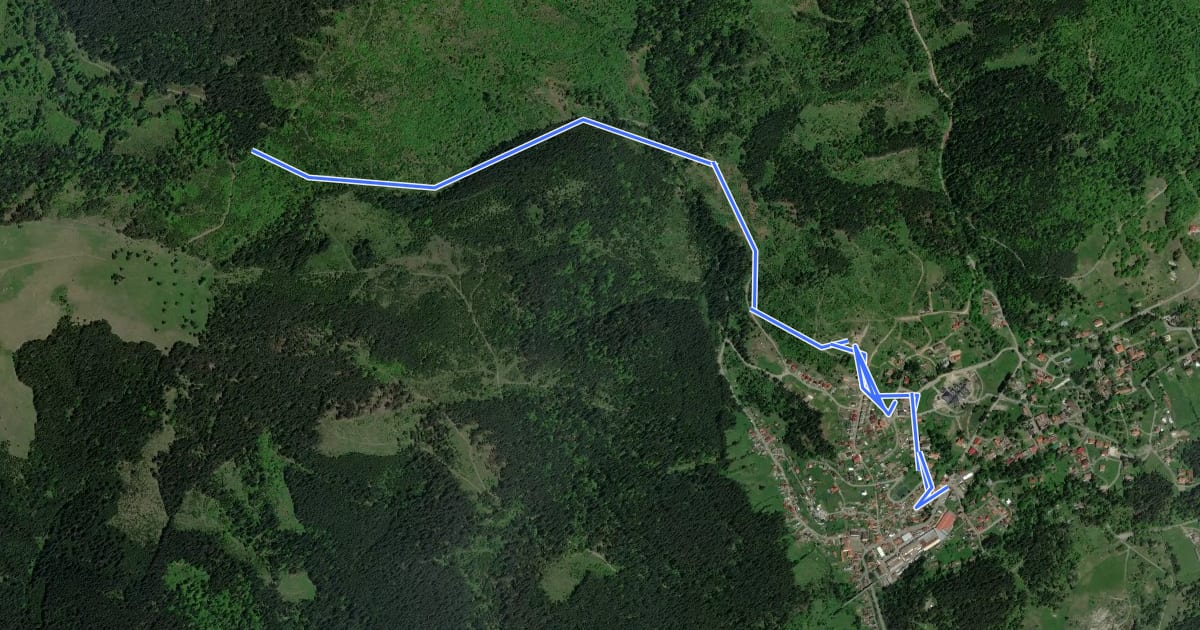 Маршрут oraș Borsec - intersecție traseul BR на спутниковом снимке