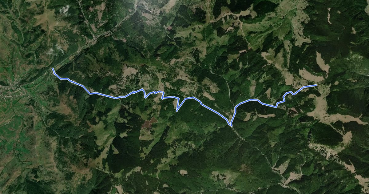 Маршрут oraș Gheorgheni - Valea Fierul - La Tunzărie на спутниковом снимке