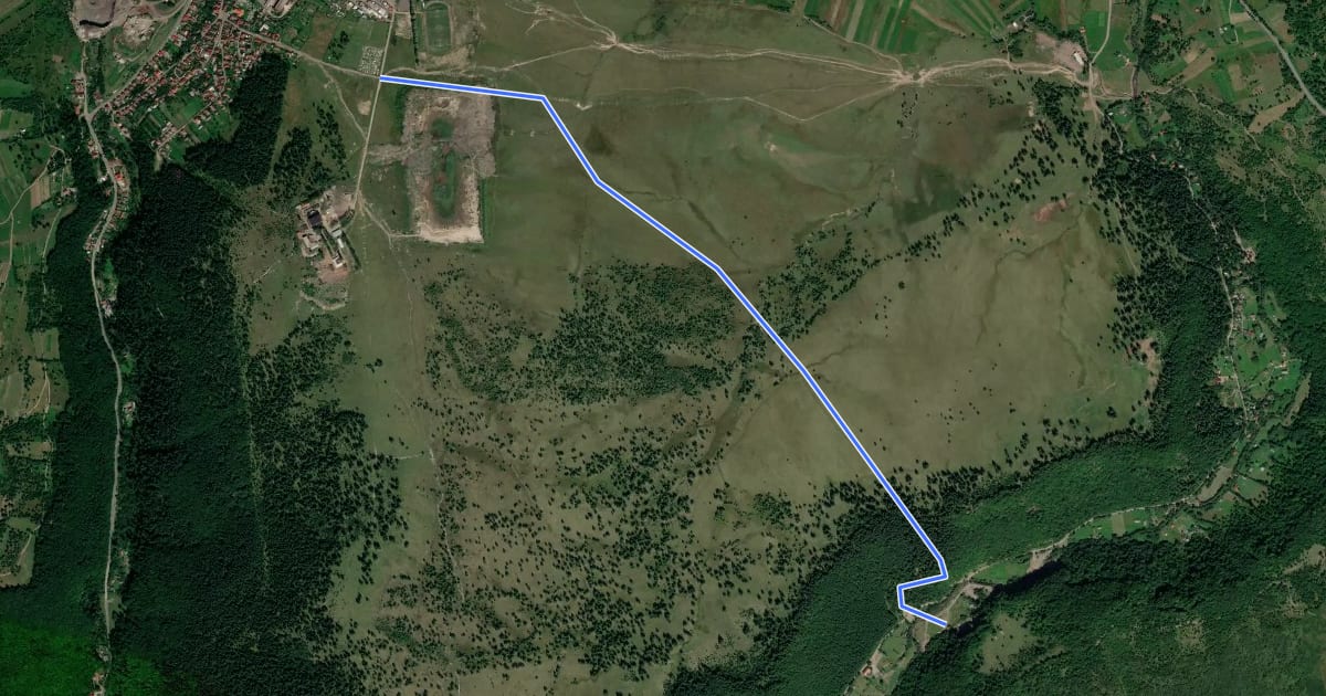 Маршрут oraș Vlăhița - Băile Selters на спутниковом снимке