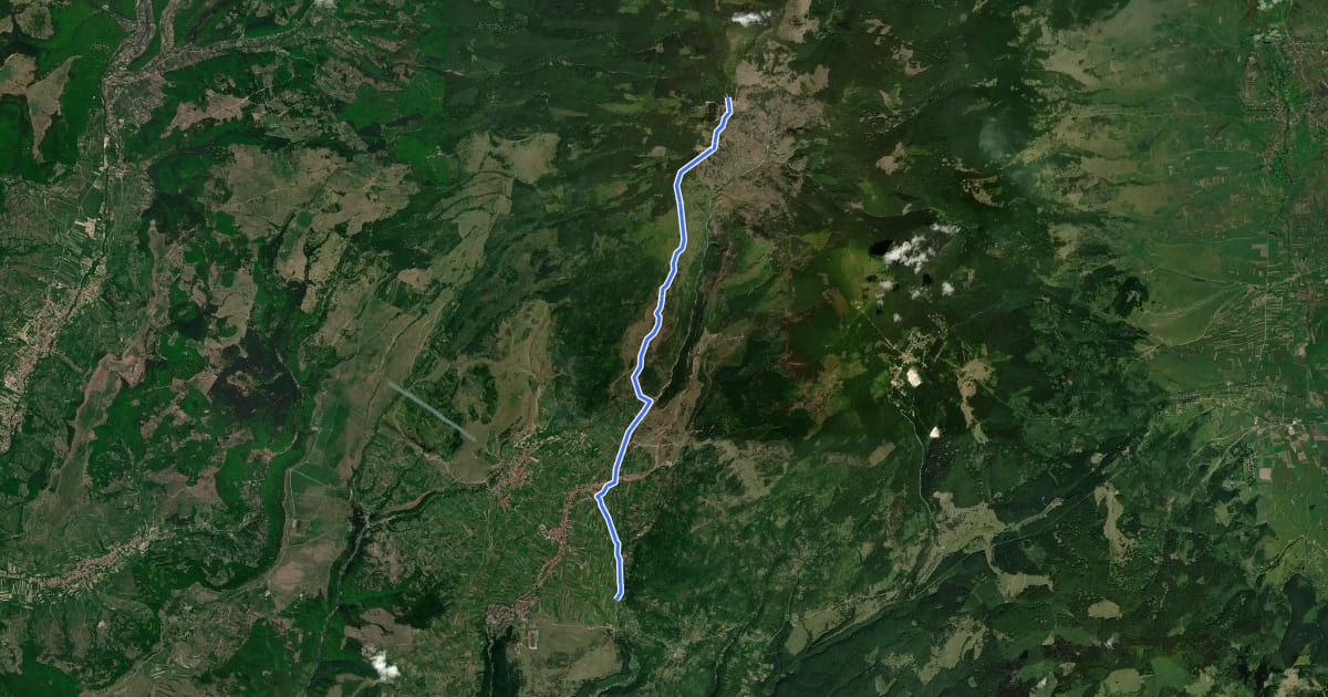 Маршрут oraș Vlăhița (TourInfo) - Vf. Muntele Ascuțit - Stațiunea Harghita Mădăraș на спутниковом снимке