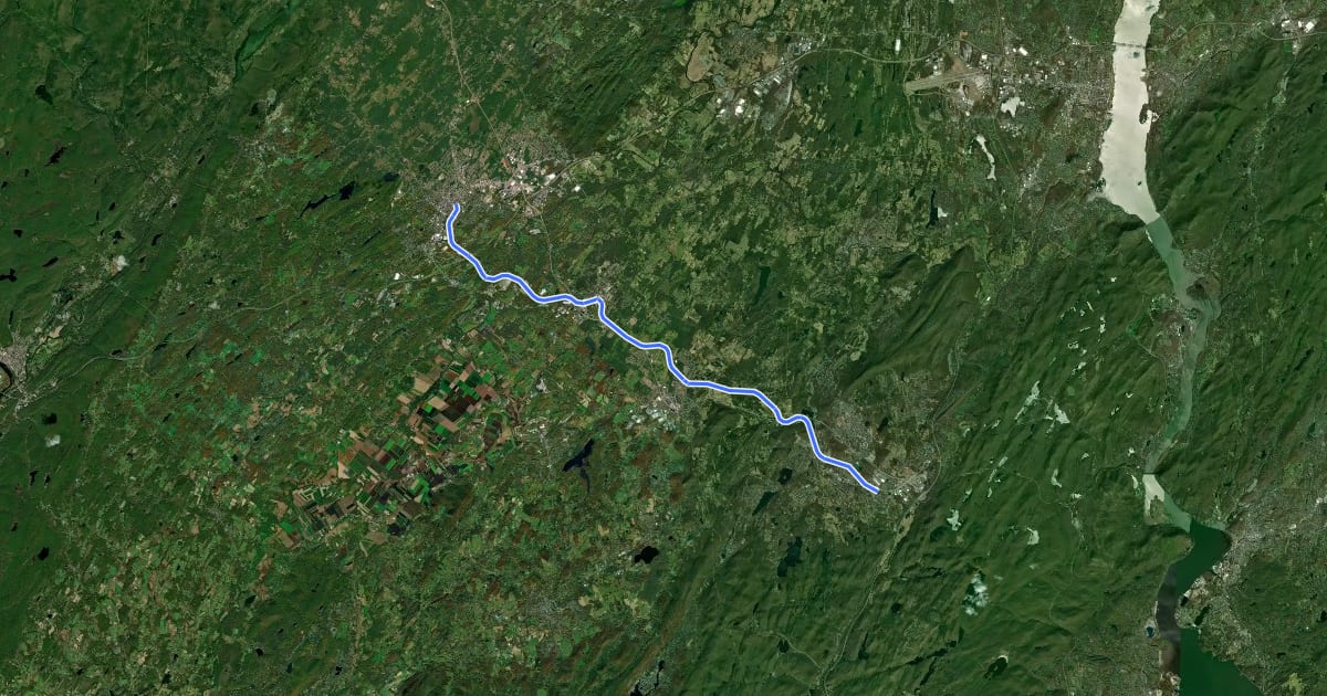 Маршрут Orange Heritage Trail на спутниковом снимке