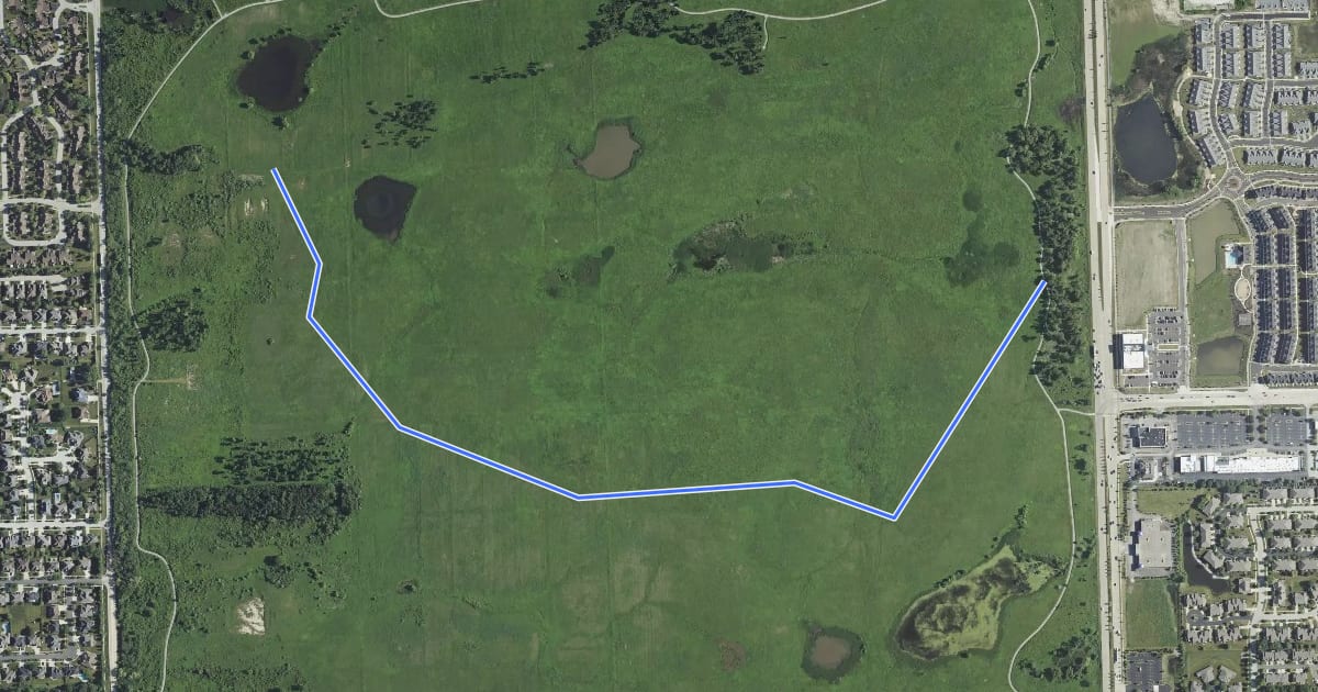 Маршрут Orange Primitive Trail на спутниковом снимке