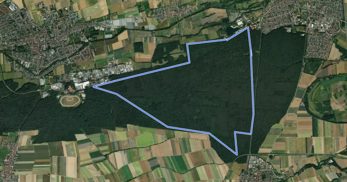 Маршрут Orange Rechteck - Rundwanderweg in Herxheim ab Grillhütte на спутниковом снимке