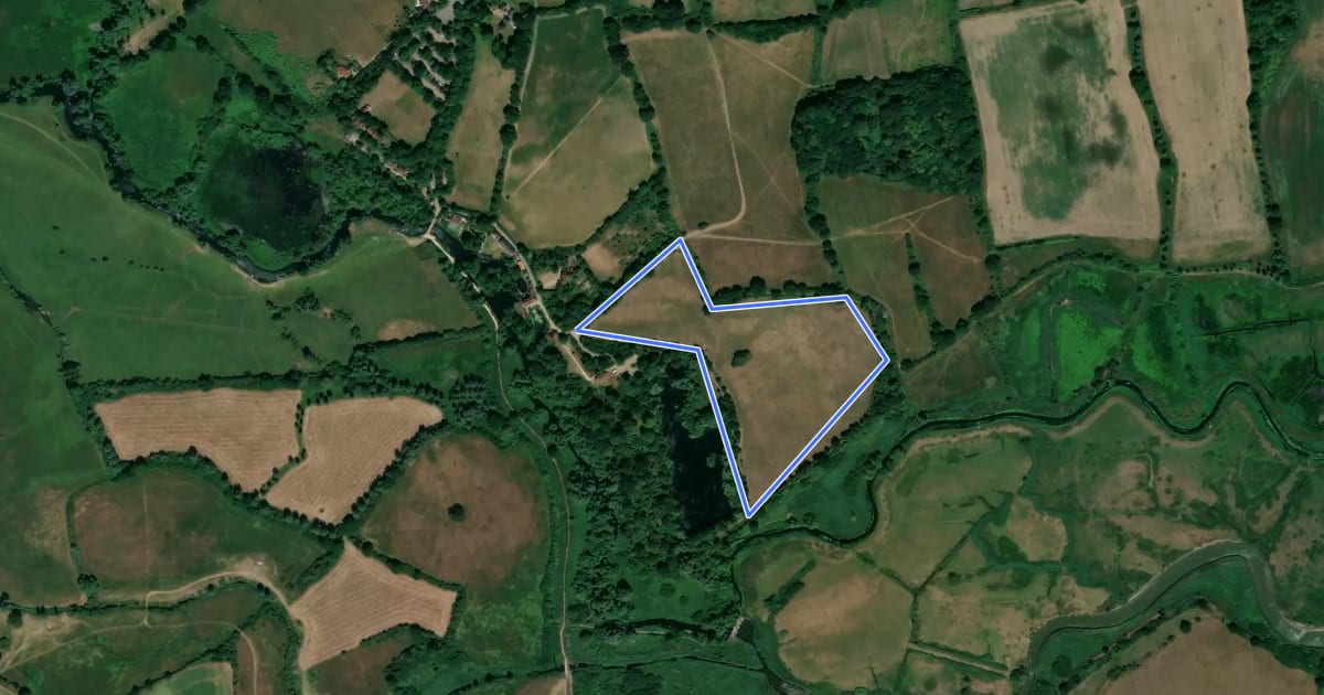 Маршрут Orange Route, Flatford Mill на спутниковом снимке