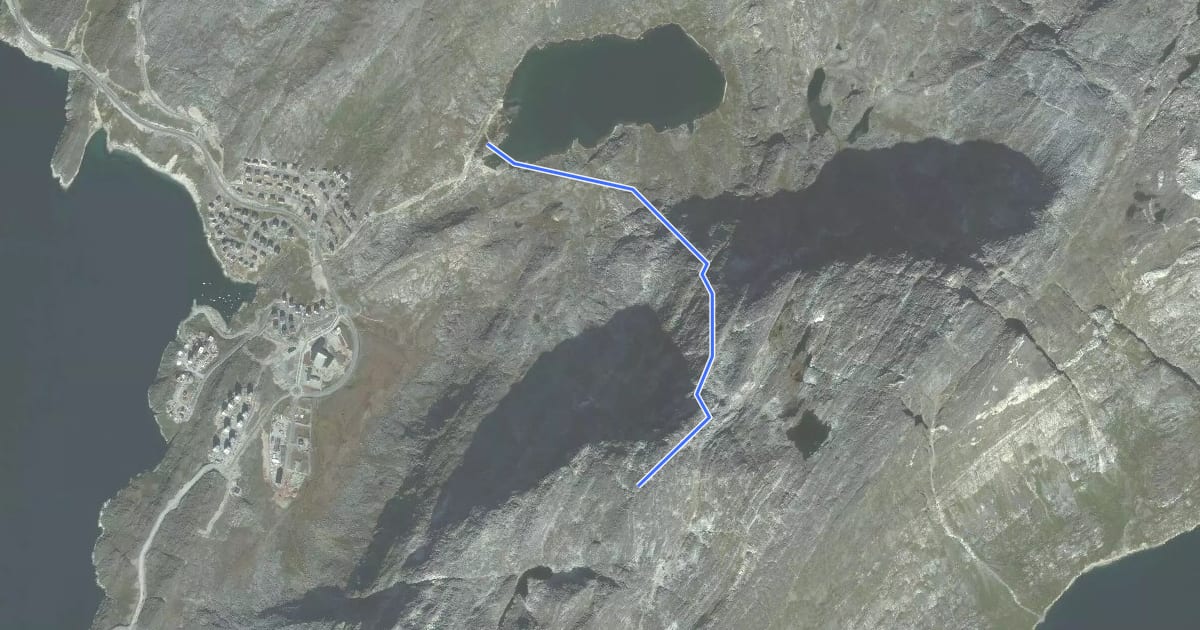 Маршрут Orange Rute на спутниковом снимке