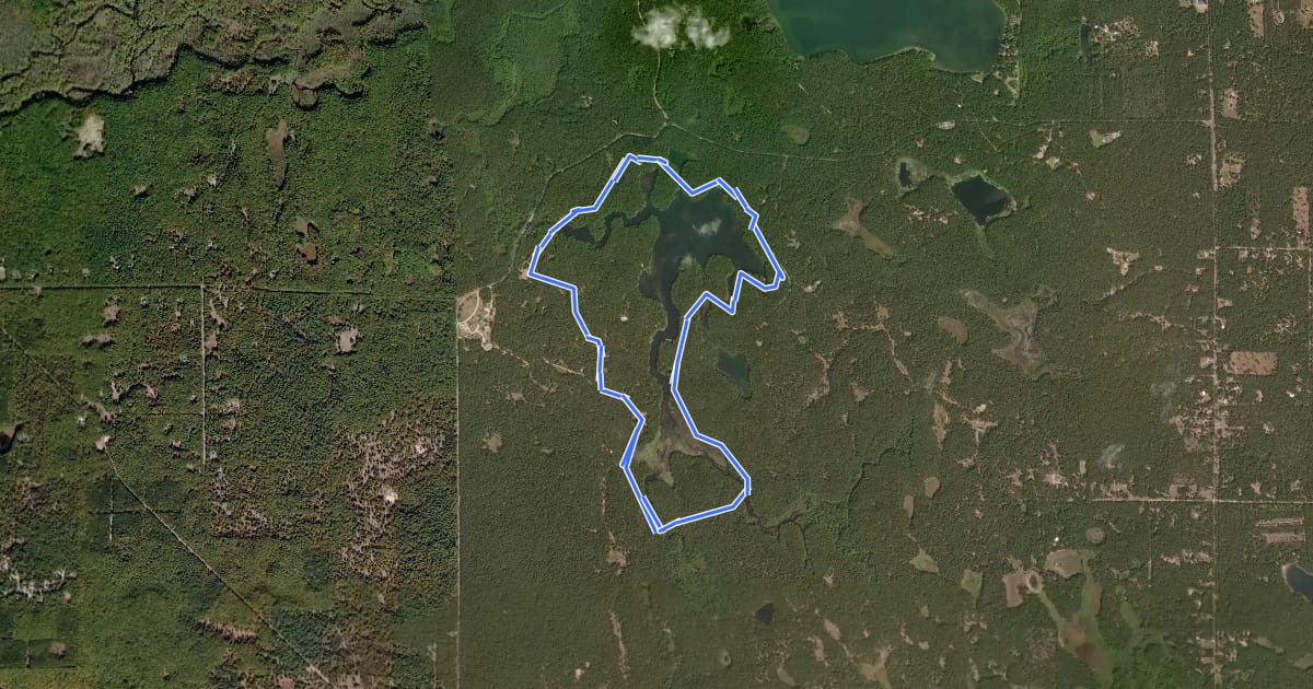 Маршрут Orange Trail на спутниковом снимке