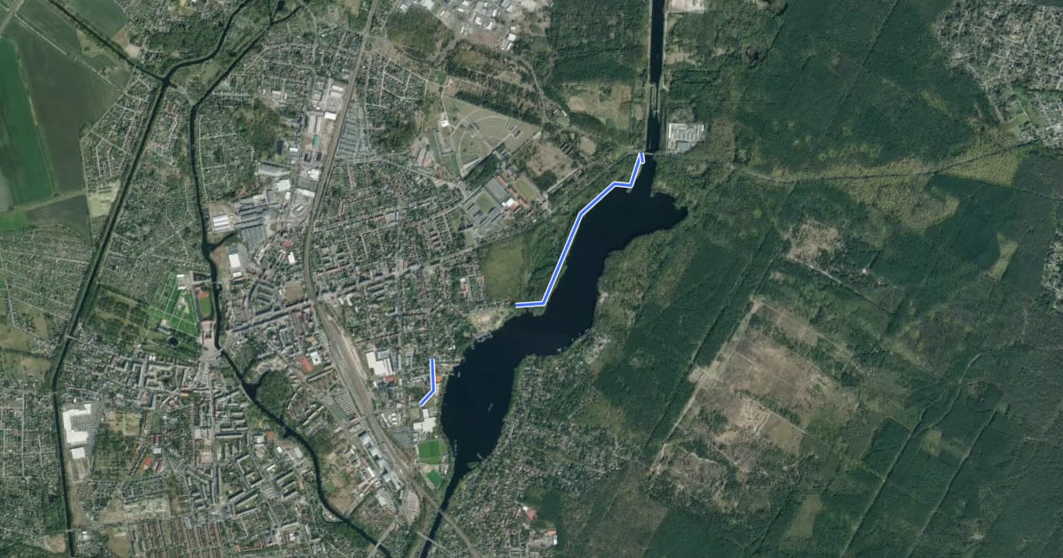 Маршрут Oranienburg (56) - Oranienburg (64) на спутниковом снимке