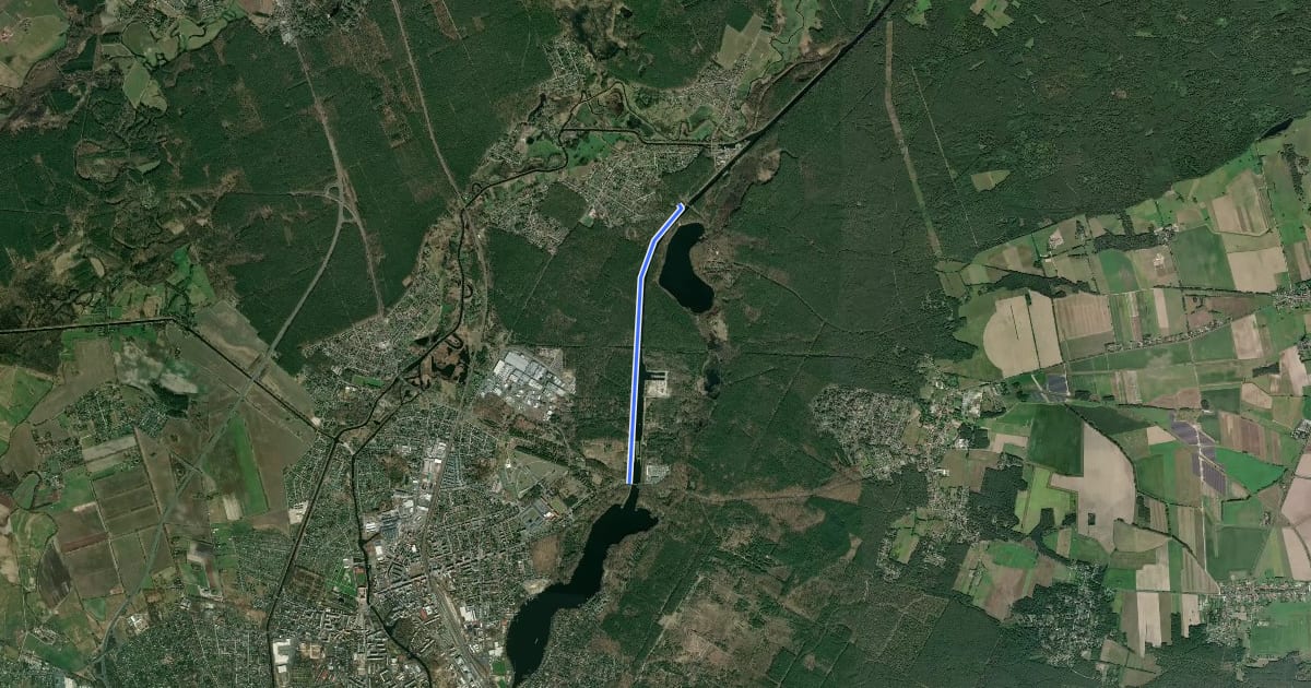 Маршрут Oranienburg (64) - Oranienburg (65) на спутниковом снимке