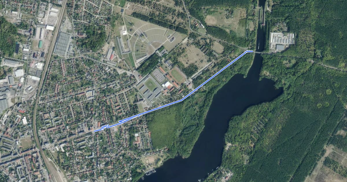 Маршрут Oranienburg (64) - Oranienburg (68) на спутниковом снимке