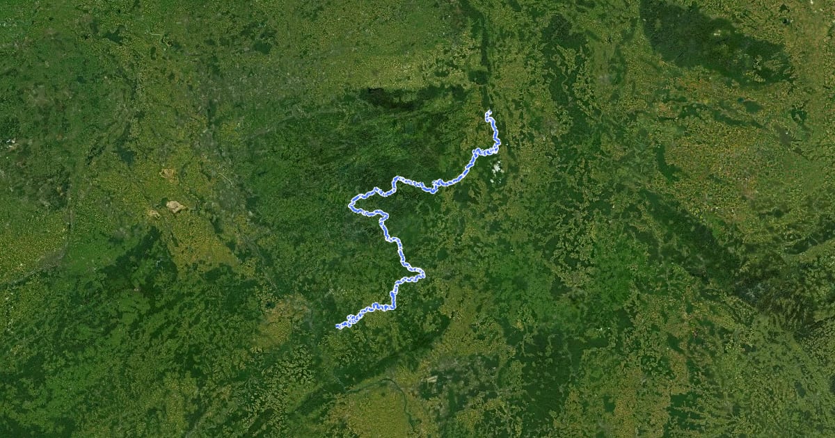 Маршрут Oranierroute на спутниковом снимке