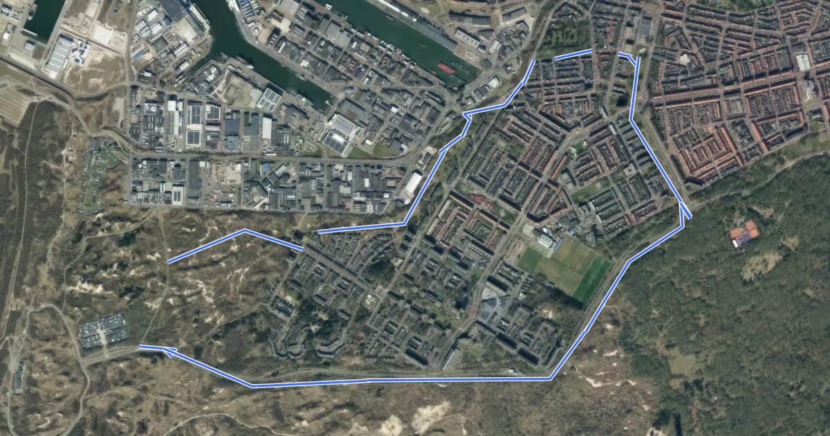 Маршрут Oranje route на спутниковом снимке