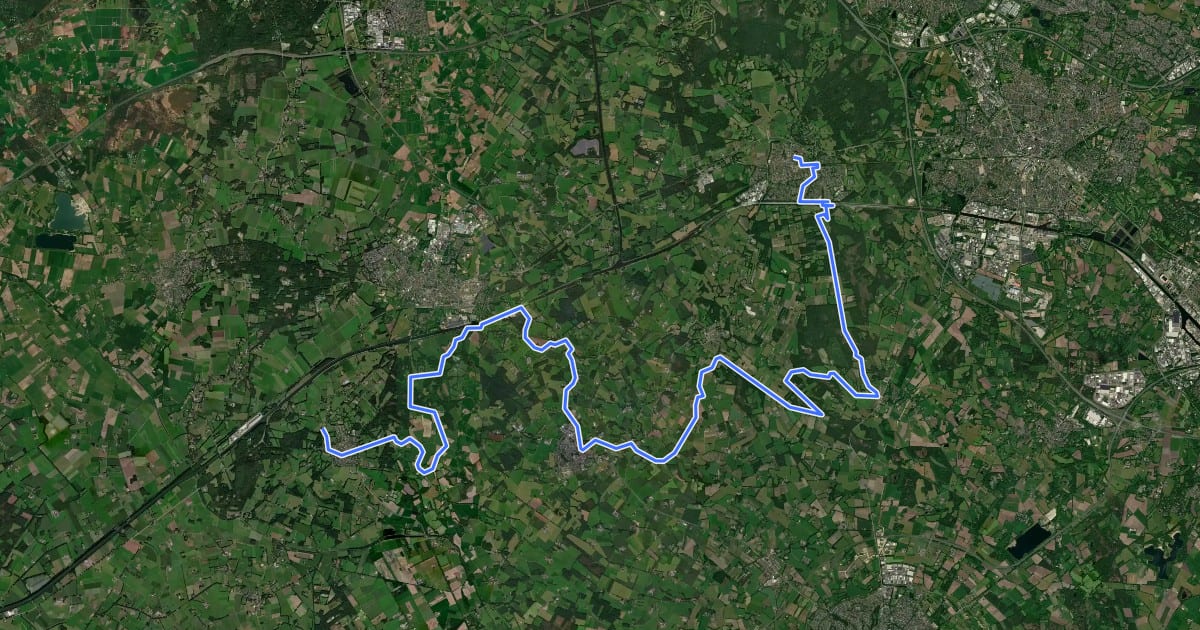 Маршрут Oranjefietsroute - 08 - Delden - Diepenheim на спутниковом снимке