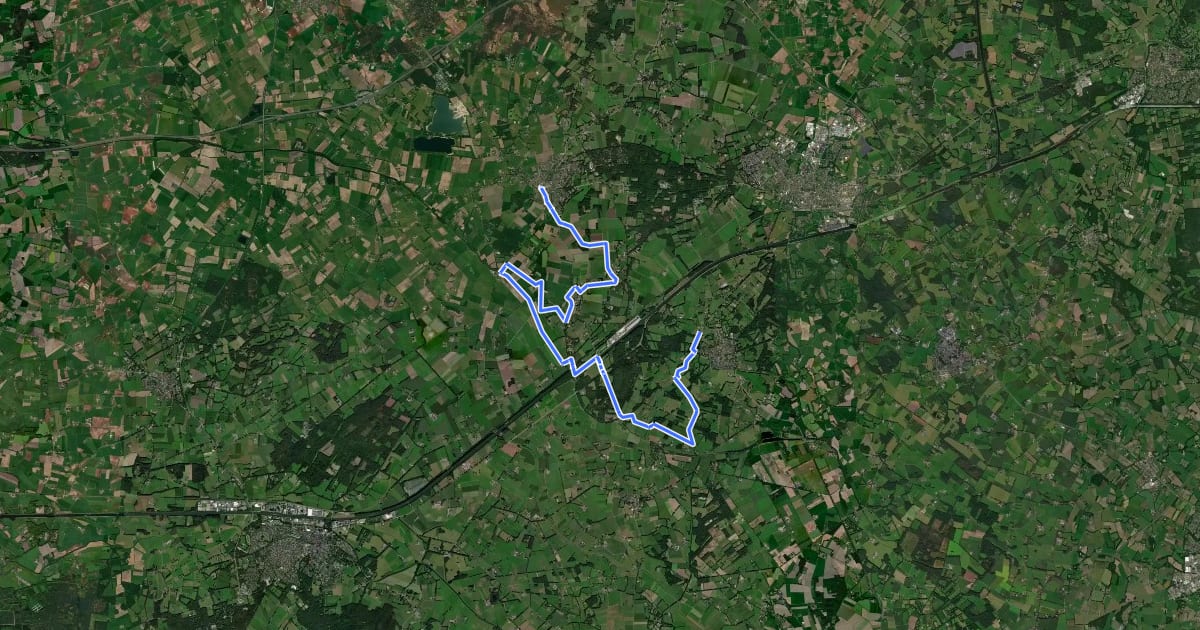 Маршрут Oranjefietsroute - 09 - Diepenheim - Markelo на спутниковом снимке
