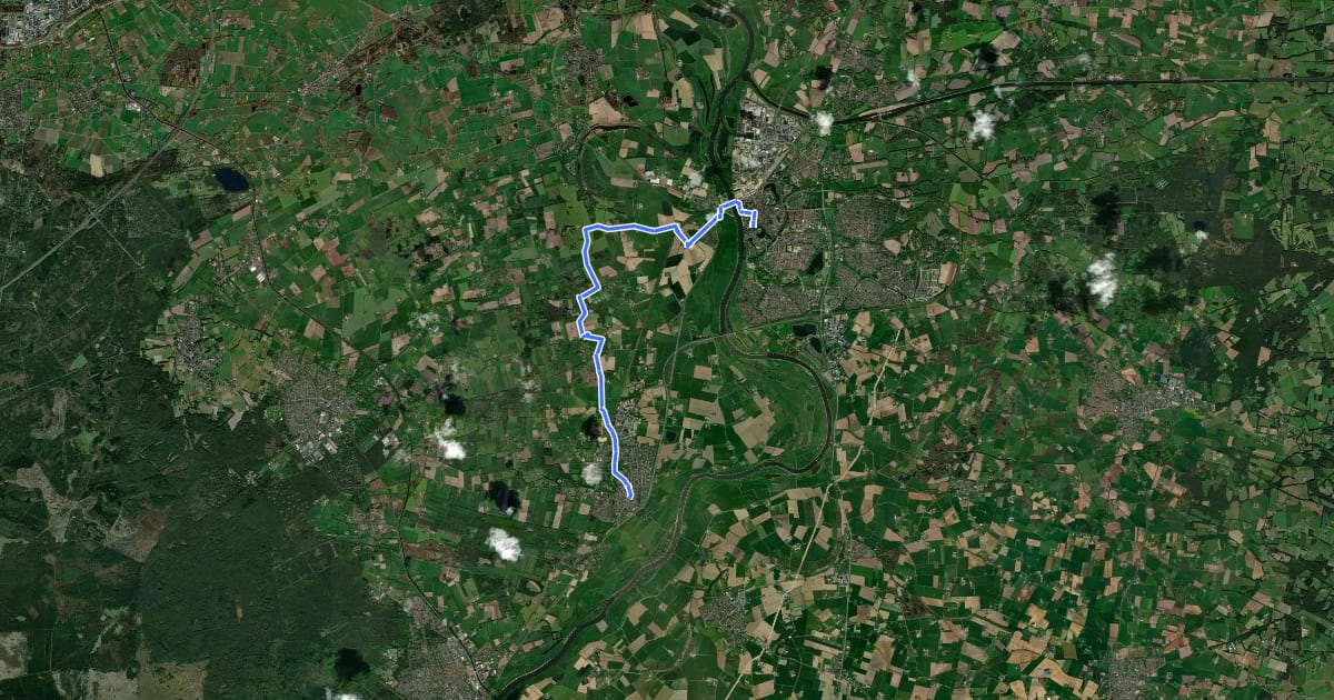 Маршрут Oranjefietsroute - 12 - Zutphen - Brummen на спутниковом снимке
