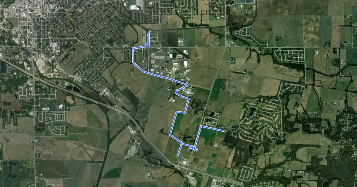 Маршрут Orchard Loop Trail на спутниковом снимке