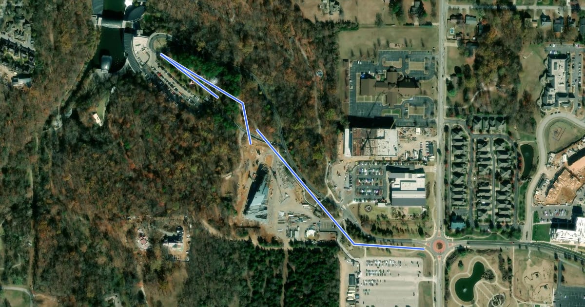 Маршрут Orchard Trail на спутниковом снимке