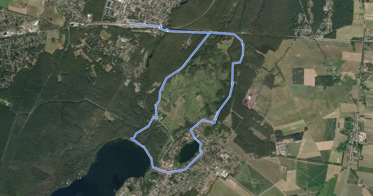 Маршрут Orchideen-Rundweg на спутниковом снимке