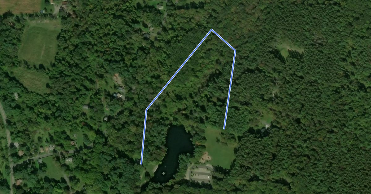 Маршрут Ore Pit Pond Trail на спутниковом снимке