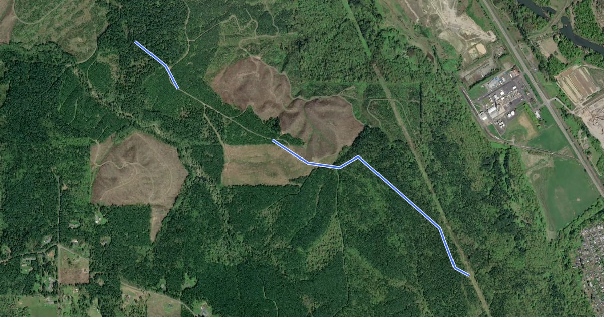 Маршрут Oregon на спутниковом снимке