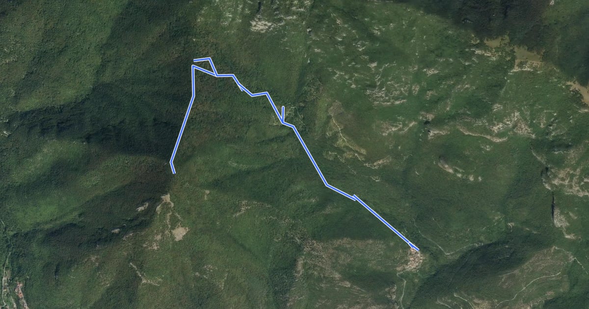 Маршрут Oresine - Monte Lapeu на спутниковом снимке