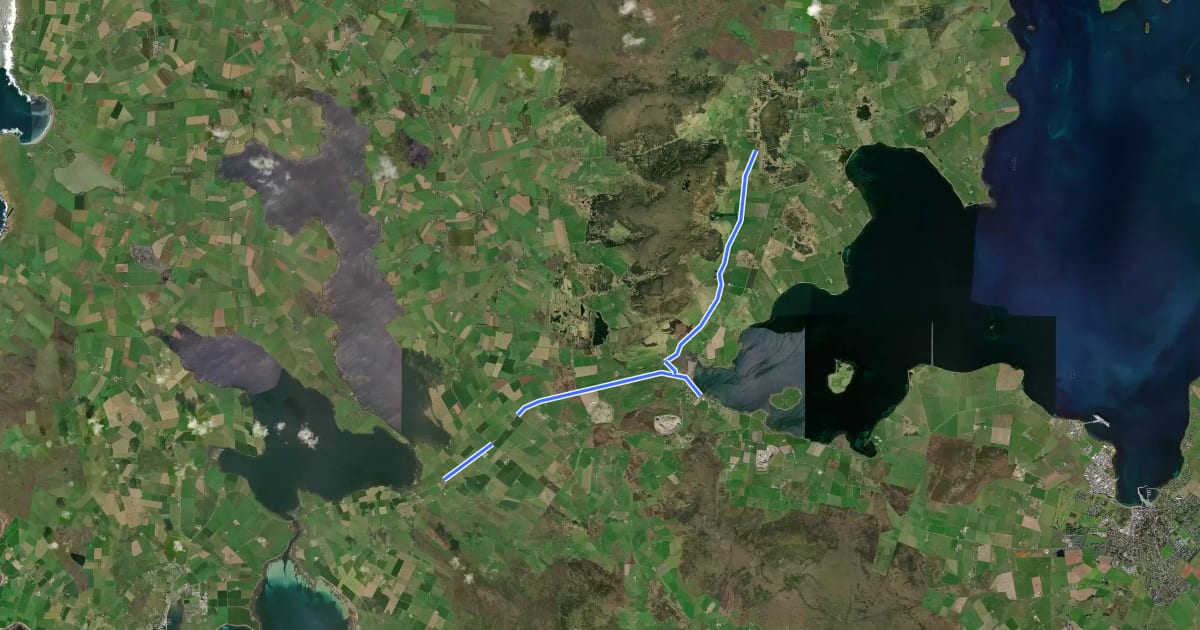 Маршрут Orkney Prehistory Loop Ride на спутниковом снимке